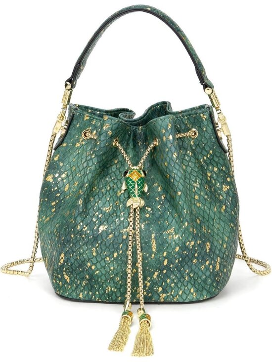 Handbags - Women Dark Green Sparkly Rhinestone Clutch Purse Diamond Chain Evening Bag